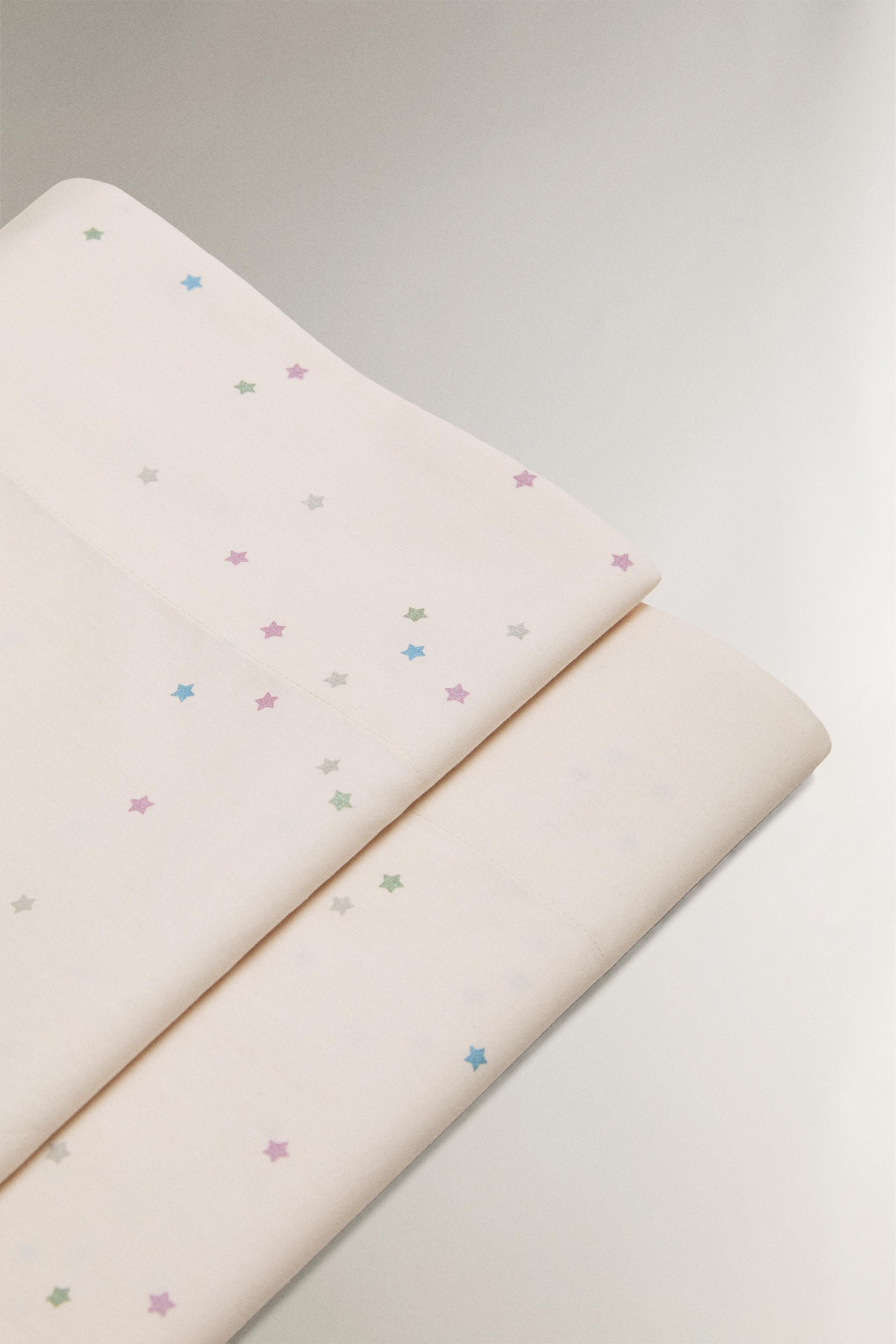 KIDS' COTTON STAR FLAT SHEET